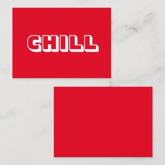 Koude, gedurfde, moderne rode witte kaart (Voorkant / Achterkant)