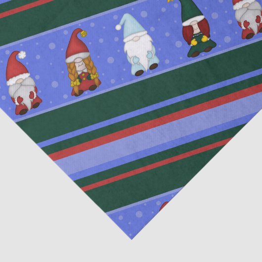 Koude Gnomies Streep (Groot) Tissuepapier (Detail)