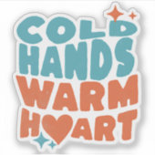 Koude Handen Warm Hart - Massage Therapie en Verpl Sticker (Voorkant)