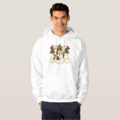 Koude handen Warm hart Sneeuwman Hooded Sweatshirt (Voorkant volledig)