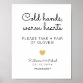 Koude handen Warm Hearts Weddenschap Ghandschoenen Poster