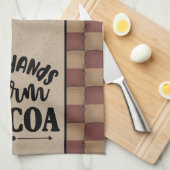 Koude handen warme cacao - primitieve stijl theedoek (Quarter Fold)