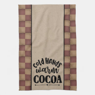 Koude Handen Warme Cacao - Primitive Stijl Theedoek