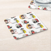 Koude handtekeningen van de Mode van vrouwen Kartonnen Onderzetters (Schuin)