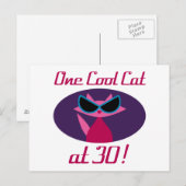 Koude kat 30e verjaardag briefkaart (Voorkant / Achterkant)