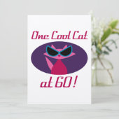 Koude kat 60e verjaardag kaart (Staand voorkant)