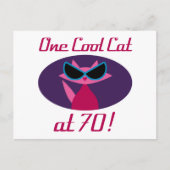 Koude kat 70e verjaardag briefkaart (Voorkant)