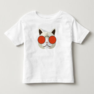 Koude kat in zonnebrillen kinder shirts