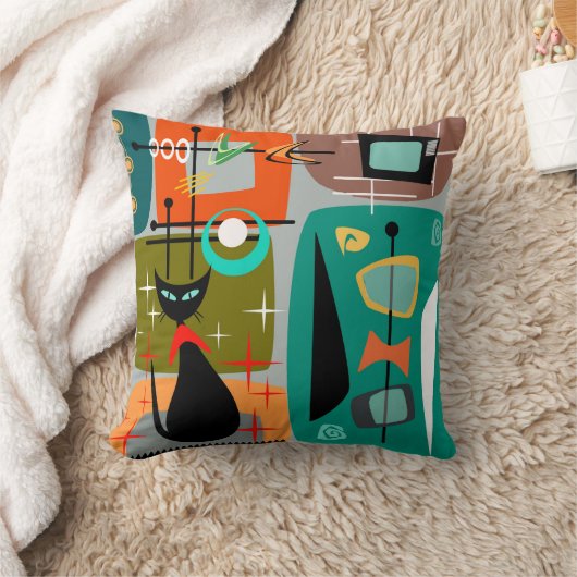 Koude kat midden midden midden moderne stijlbehuiz kussen (Deken)