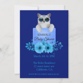 Koude kat op het zakje Baby shower Kaart (Voorkant)