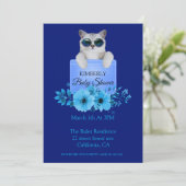Koude kat op het zakje Baby shower Kaart (Staand voorkant)