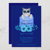 Koude kat op het zakje Baby shower Kaart (Voorkant / Achterkant)