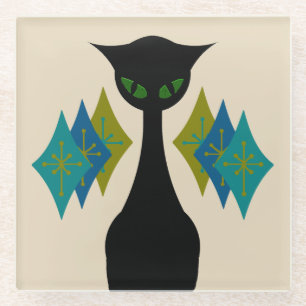 Koude kat uit de middeleeuwen Moderne glazen Onder Glazen Onderzetter