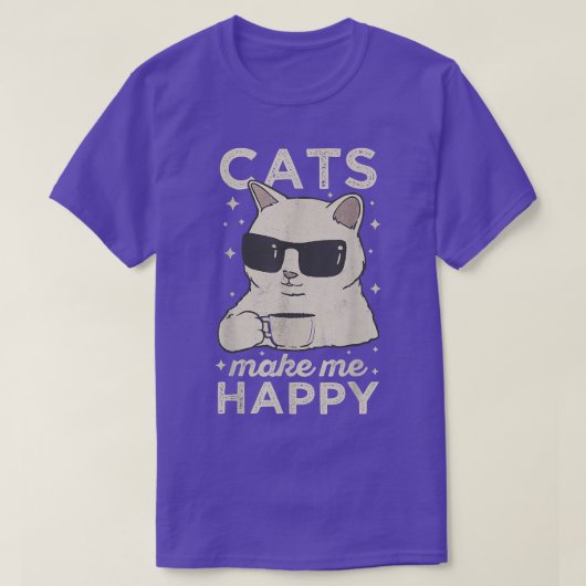  koude katten maken me blij met C T-shirt (Design voorkant)