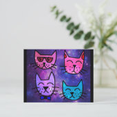 Koude katvlakken op een ruimteachtergrond briefkaart (Staand voorkant)