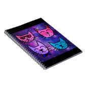 Koude katvlakken op een ruimteachtergrond notitieboek (Rechterzijde)