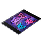 Koude katvlakken op een ruimteachtergrond notitieboek (Linkerzijde)