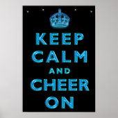 Koude KEEP KALM EN CHEER OP Posters (Voorkant)