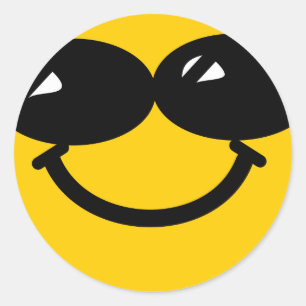 Koude kerel ronde sticker