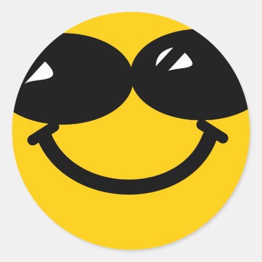 Koude kerel ronde sticker (Voorkant)