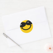 Koude kerel ronde sticker (Envelop)