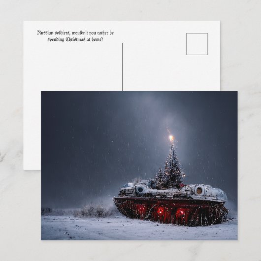 Koude kerst briefkaart (Voorkant / Achterkant)