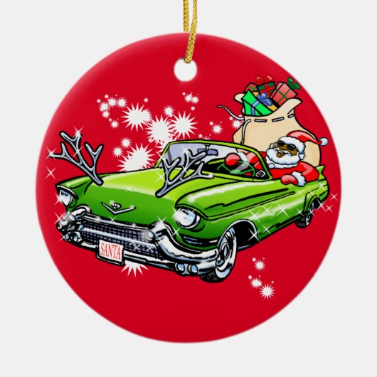 Koude kerst! keramisch ornament (Voorkant)