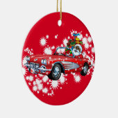 Koude kerst! keramisch ornament (Rechts)