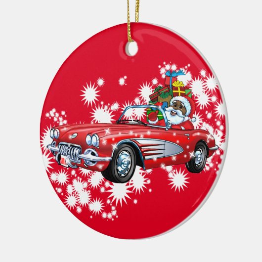 Koude kerst! keramisch ornament (Links)