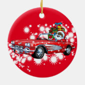 Koude kerst! Keramisch siermiddel Ornament (Achterkant)