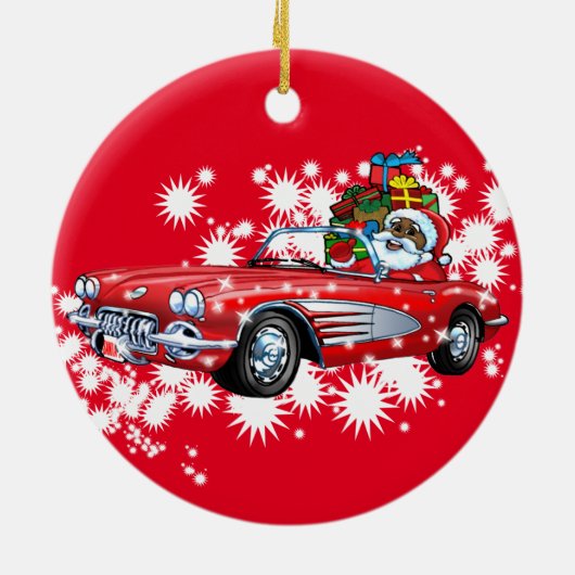 Koude kerst! Keramisch siermiddel Ornament (Achterkant)