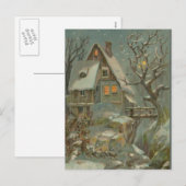 Koude kerstavond feestdagenkaart (Voorkant / Achterkant)