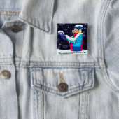 Koude Kerstliederen Zanger Vierkante Button 5,1 Cm (In situ)