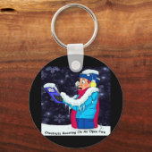 Koude Kerstliedjeszanger Sleutelhanger (Voorkant)