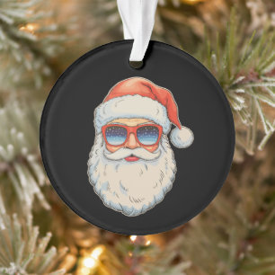 Koude Kerstman Gezicht Retro Kerst Zonnebril Kerst Ornament