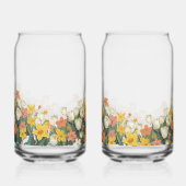 koude koffie glazen fles met bloemen (Rechts)