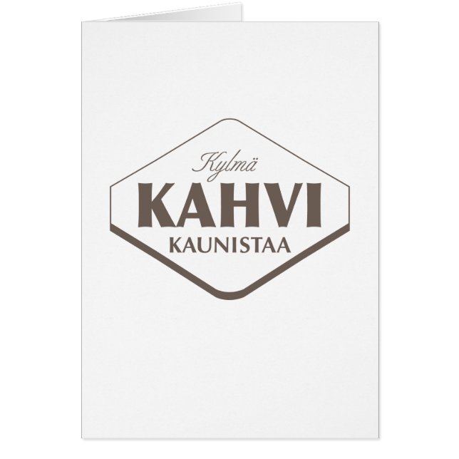 Koude Koffie Verfraait Card Template 2 (Voorkant)