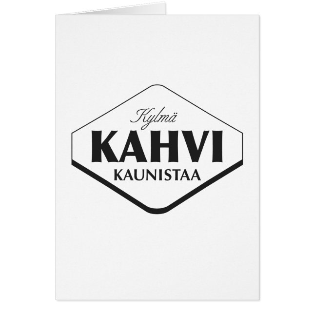 Koude Koffie Verfraait Kaart Sjabloon (Voorkant)