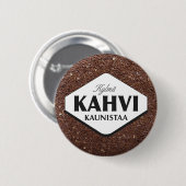 Koude koffie verfraait Knop 3 Ronde Button 5,7 Cm (Voorkant /achterkant)