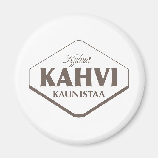 Koude koffie verfraait Magnet 2 (Voorkant)