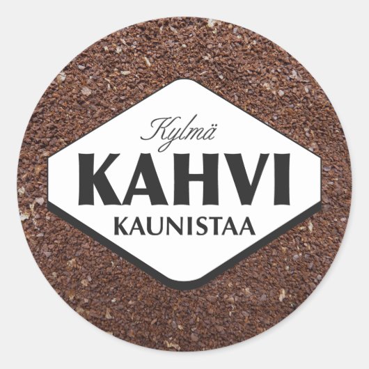 Koude koffie verfraait Sticker 3 (Voorkant)