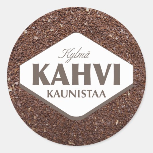 Koude koffie verfraait Sticker 4 (Voorkant)
