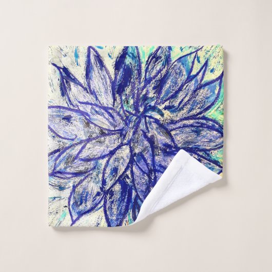 Koude Koude zeldzame blauwe Dalhia Washandje (Wasdoekje)