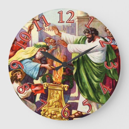 koude kuren van het blade man at lystra clock grote klok (Voorkant)