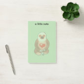 Koude luiaard met gloeiend hart post-it® notes (Kantoor)