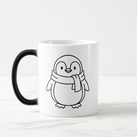 Koude Maar Schattige Pinguïn Magische Mok (Links)