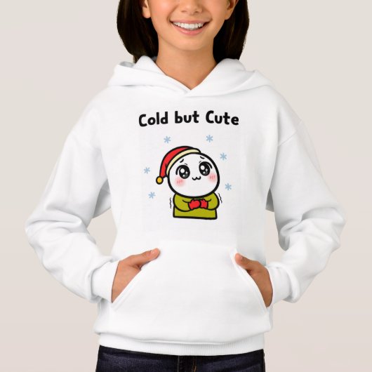 Koude maar Schattigee Hoodie - Funny Winter Sweats (Voorkant)
