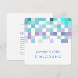 Koude mintkleuren uitnodiging
