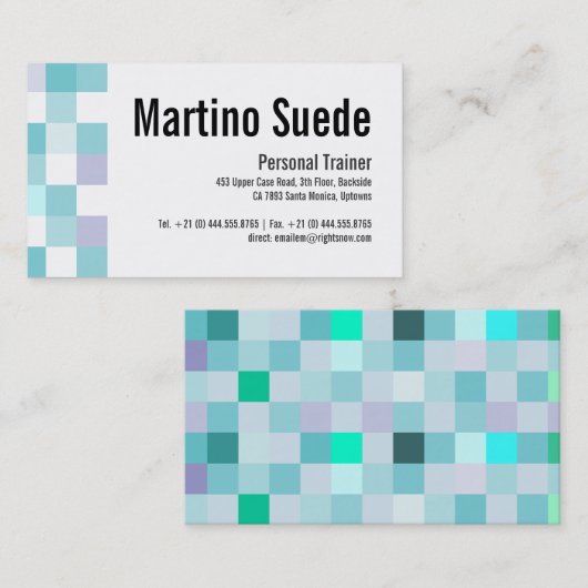 Koude moderne patroonlegante verse kaarten visitekaartje (Voorkant / Achterkant)