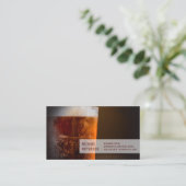 Koude Mok van bier | restauranthouder Visitekaartje (Staand voorkant)